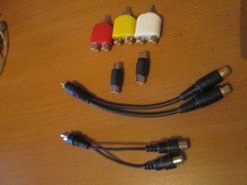 RCA Female x Male Audio Y-Converter Splitter Adapter Kit.