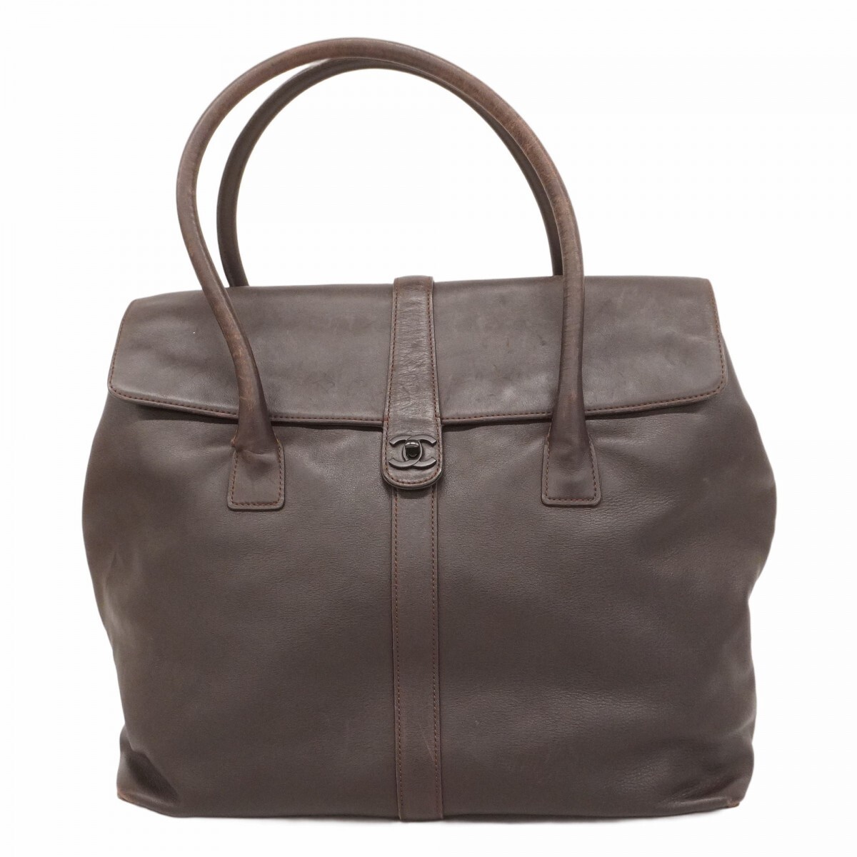 Chanel Brown Leather Tote Bag Style 679785