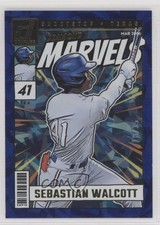 2024 Panini Donruss Diamond Marvels Blue Ice 16/35 Sebastian Walcott #18 8h7