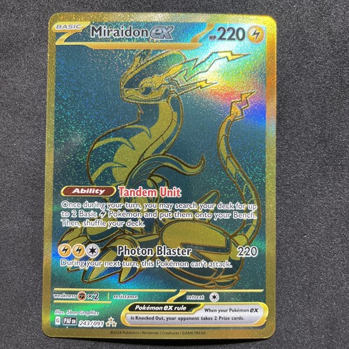 Miraidon ex 243/091 Hyper Rare Paldean Fates Pokemon Holo NM/M