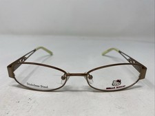 Hello Kitty HK 249-1 50-17-130 Coffee Brown Metal Full Rim Eyeglasses Frame BV60