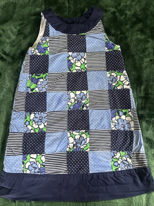 GYMBOREE Girls Patchwork Sleeveless Dress 2016 Size 7 Top Flower Patch Line