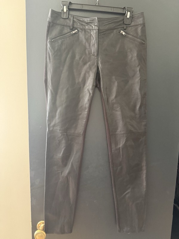 Charlotte Ronson Leather + Legging Pants Size 6