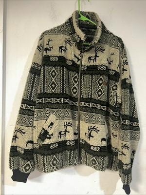 Vintage Far West Canada Sherpa Bomber Jacket Men s XLarge Full Zip