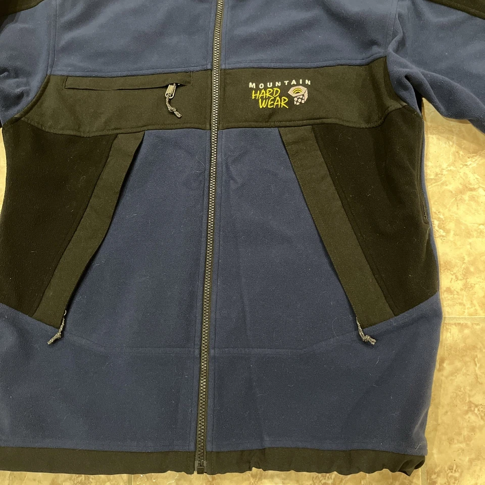 Chaqueta cortavientos Mountain Hardwear negra/azul bolsillos con cremallera - mediana para hombre Foto 4 de 4