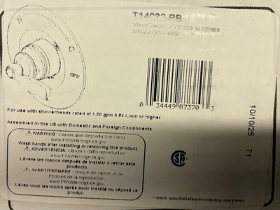 #ad Delta T14032 RB Pressure Balanced Valve TrimVenetian Bronze *READ* $46.99