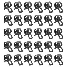 30pcs Spring Band Type Hose Clamps 7mm Silicone Vacuum Pipe Clip, Black