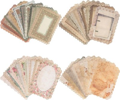 40 Pcs Textured Vintage Scrapbook Paper Kit for Journaling and Crafts