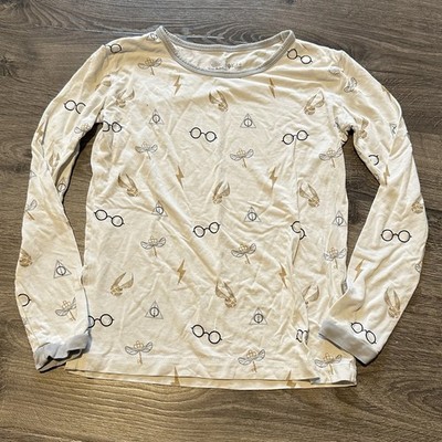 Kid s Kyte Baby Bamboo Harry Potter Long Sleeve Pajama Shirt White 6t
