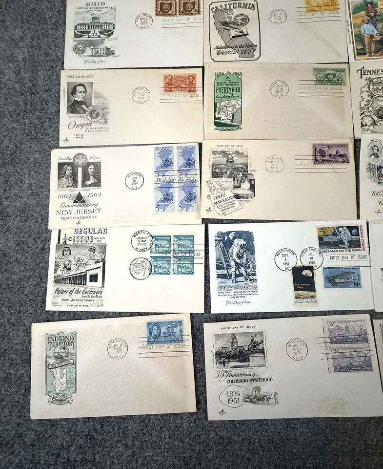 Vintage Statehood First Day Covers Lot 1940s 1950s Historical Anniversary Envelo - Image 2 of 4