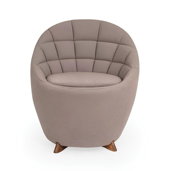 Grau Polstersessel Wohnzimmer Einsitzer Designer 1-Sitzer Holzgestell-image