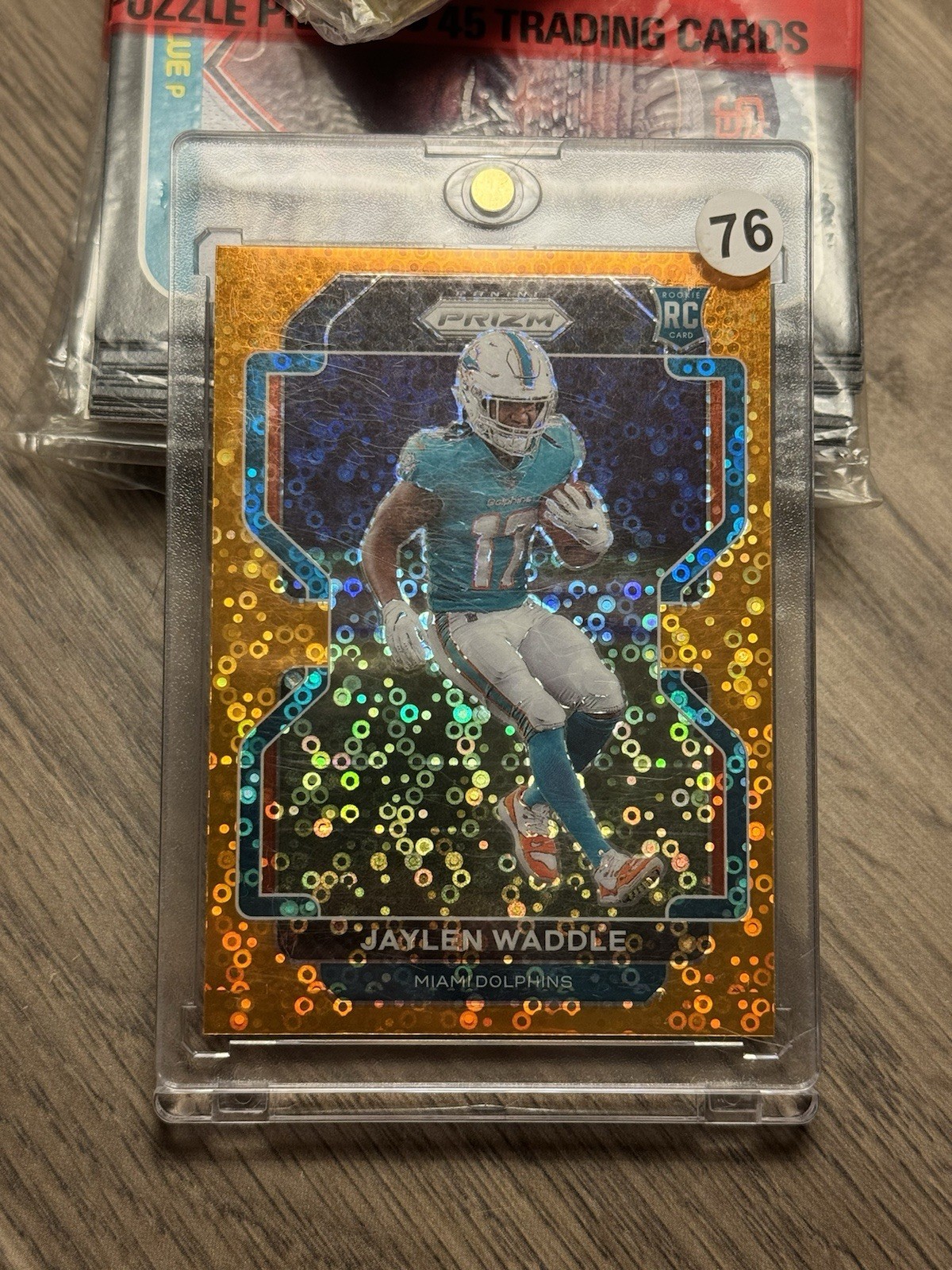 2021 Panini Prizm - Rookie Jaylen Waddle #338 Orange Disco Prizm (RC)