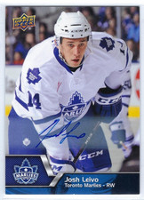 2014-15 Upper Deck AHL #111 Josh Leivo autograph