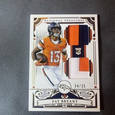 Pat Bryant Panini National Treasures 2025 Broncos Rookie Dual Patch Gold /35 #41