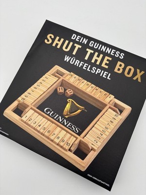 Guinness Bier Würfelspiel Shut the Box Holz, Neu PUB KNEIPE BAR