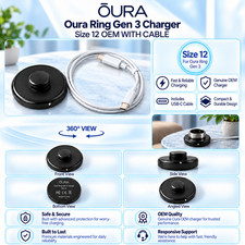 GENUINE Oura Ring Gen 3, Size 12 CHARGER With Cable