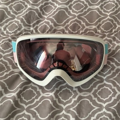 anon White Ski Goggles Pink Tinted Lens Adjustable Strap Ski Snowboard