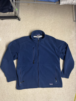 $MSFT Microsoft Patagonia Micro Synchilla Full Zip Fleece Jacket Men Size M Blue