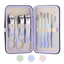 Manicure Set, 10 pcs High-Carbon Steel Nail Clippers Set, Portable Mini Manicure