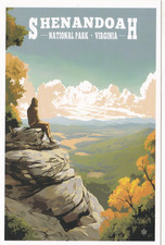 Shenandoah National Park Virginia Art Poster Postcard