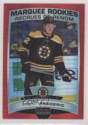 2019 O-Pee-Chee Platinum Marquee Rookies Red Prism Trent Frederic Rookie RC v3i