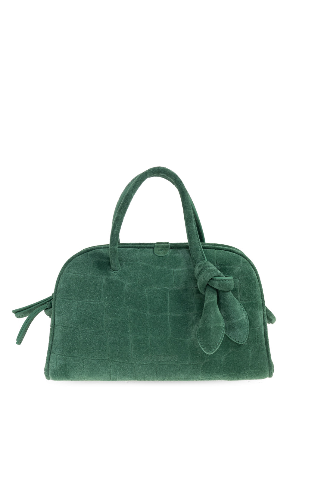 JACQUEMUS Le Petit Turismo Green Suede Top Handle Bag New & Authentic