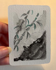 ACEO Original bamboo ink landscape miniature painting, 2.5" x 3.5" watercolor — photo 2