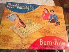 Burn-Rite Air Cooled Electric Wonder Pen Wood Burning Set Kit w/Accessories Box