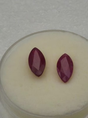 matching pairs 2.18 carat all natural unheated untreated rubies