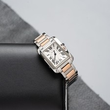 Cartier Tank W5310036 Two Tone Rose Gold Anglaise 23mm