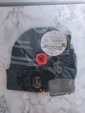 Set M&uuml;tze + Handschuhe - Kinder - Schlange - Harry Potter - Neu