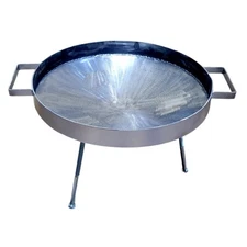 Heavy Duty 18" Carbon Steel Discada with Removable Legs, High Heat BBQ Cooking