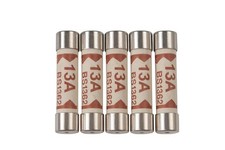 5 x 13A Plug Top Fuses BS1362 13 Amp Ceramic Cartridge Fuse 240V/250V (6.3x25mm)