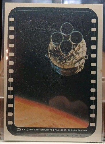 1977 Topps Star Wars Stickers #25 The Escape Pod is jettisoned! — Raw