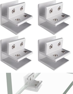 4 Stück 13,5 mm Glasklemmen, Aluminiumlegierung Glas Träger Halterung, verstellbar Glas