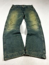 Vintage Baggy Carpenter Denim Jeans Distressed Wide Leg Workwear Y2K