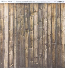 American Crafts Everyday Single-Sided Cardstock 12"X12"-Hardwood Floor - 25 Pack