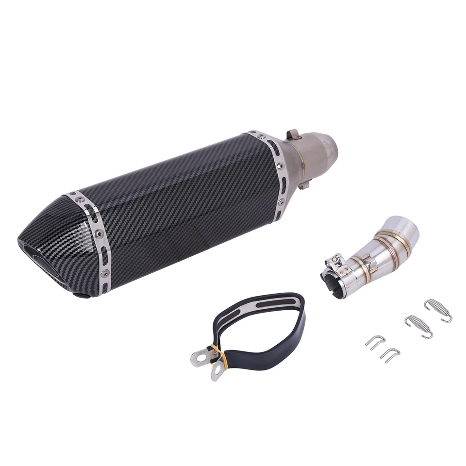 Fit For Kawasaki Ninja 250 300 Z250 Z300 2012-2016 Exhaust Mid Link Pipe Muffle Foto 2 de 4