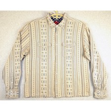 Chemise Vintage Scully Western Homme – Beige – Taille M – Rockabilly