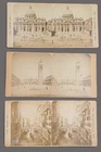 Lot of 3 Stereoscopic Photographs ITALY Late 19th Century Venice Rome - R