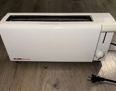 Vintage Maxim Toaster Microchip ET-9 Wide Long Slot Slim White Wide Slot
