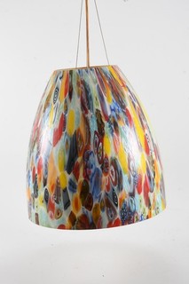 Q53E46 Murano Glass Pendant Light in Millefiori Style