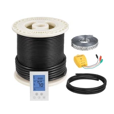 VEVOR 50 sqft Underfloor Heating Cable Kit 120V Electric Radiant with Alarm