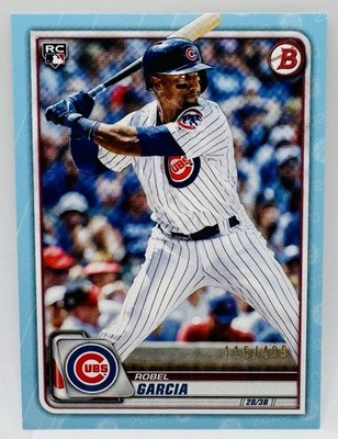 2020 Bowman Sky Blue Parallel /499   ROBEL GARCIA Chicago Cubs RC MINT!!  