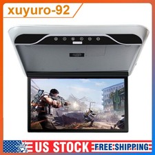 19.5" Thin Overhead Flip Down Car Roof Monitor HD TFT 1080P Screen USB HDMI