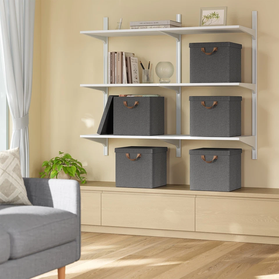 3/5/10x Aufbewahrungswürfel Stoffbox mit Deckel Aufbewahrungsbox Stoff Faltbox - Bild 2 von 4