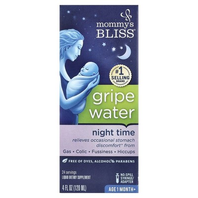 Mommy s Bliss Night Time Gripe Water 1 Month  4 fl oz 120 ml Alcohol-Free,