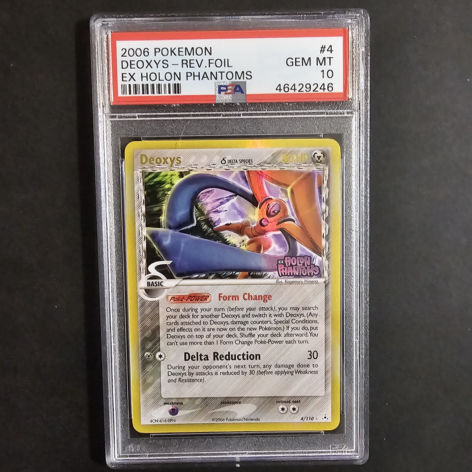 Pokemon Deoxys EX Holon Phantoms Rev. Holo Rare #4 PSA 10 Gem Mint LOW POP