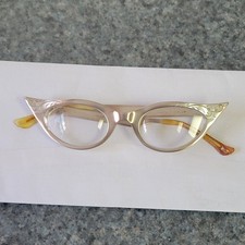Vintage Victory 1950s Cat Eye Glasses  5 1/2 Alum. Frames