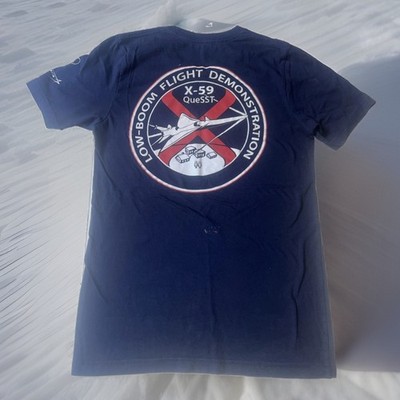 Rare Women s Lockheed Martin X-59 QueSST Low Boom Flight Demo Logo Shirt XS Vtg.